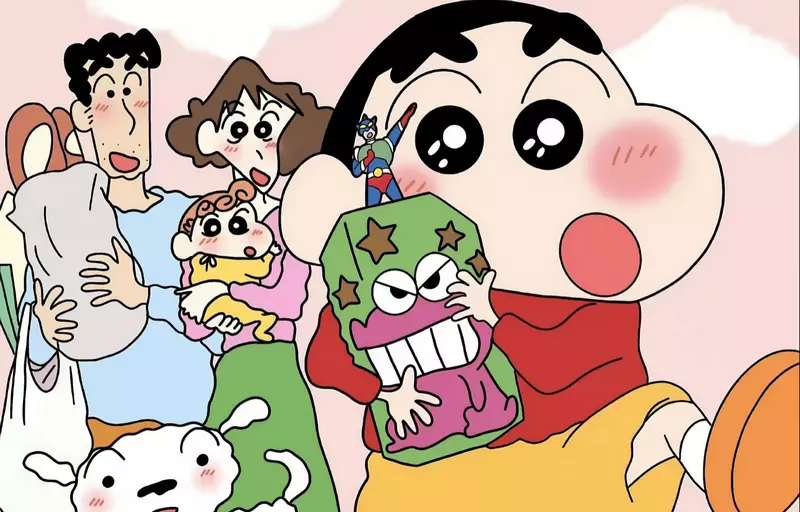 蜡笔小新一家人去购物